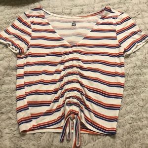 striped cinch shirt from PacSun